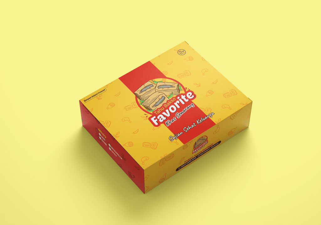 kardus makanan UMKM desain minimalis custom